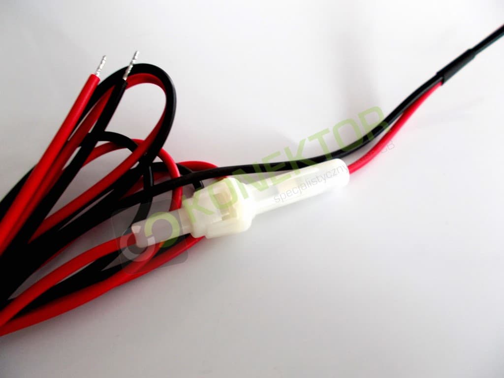 Kabel zasilający do CB radia - 110cm z oprawką bezpiecznika oraz bezpiecznikiem - oryginał Yosan