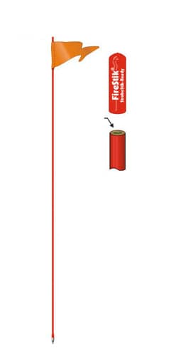 FireStik SR9-2PC RED flaga bezpieczeństwa + maszt 270cm (chorągiewka) np. do quada, roweru, buggy, terenówki, skutera itd. (maszt offroad)