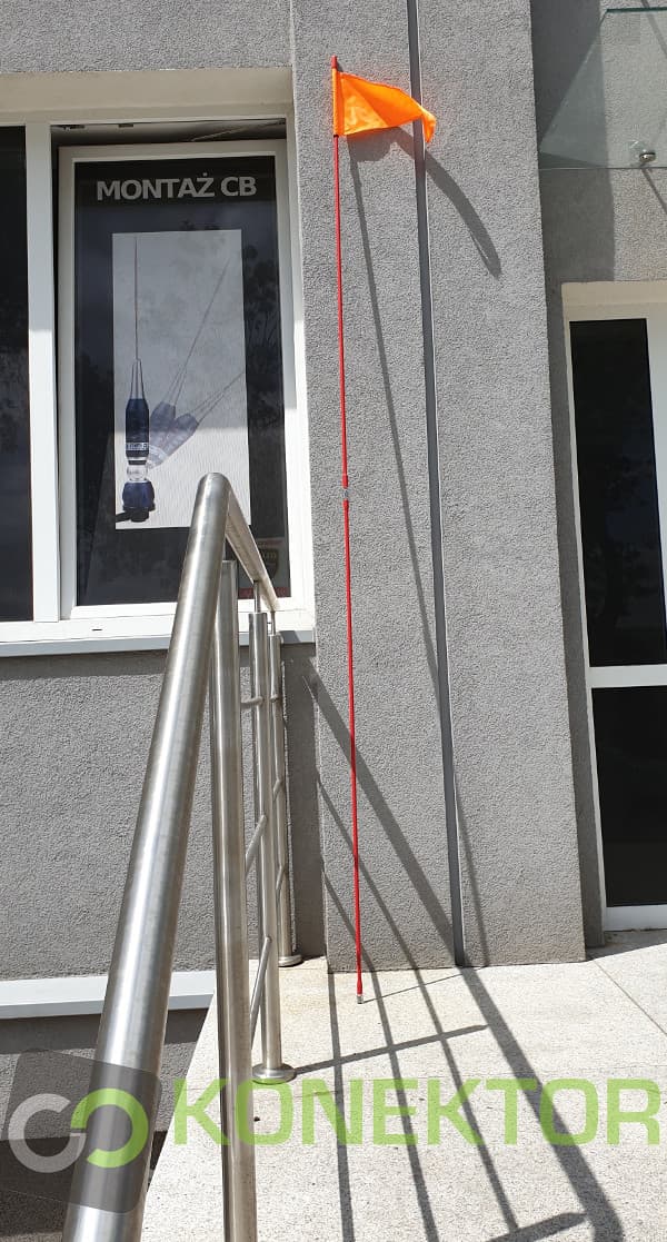 FireStik SR9-2PC RED flaga bezpieczeństwa + maszt 270cm (chorągiewka) np. do quada, roweru, buggy, terenówki, skutera itd. (maszt offroad)