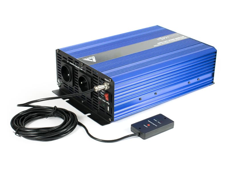AZO IPS-3000-S SINUS PRZETWORNICA NAPIĘCIA Z PILOTEM 12V/230V 3000W z miękkim startem np. POMPY LODÓWKI - 3 lata gwarancji