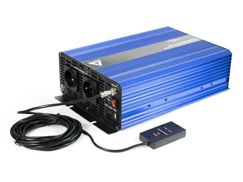 AZO IPS-3000-S SINUS PRZETWORNICA NAPIĘCIA Z PILOTEM 24V/230V 3000W z miękkim startem np. POMPY LODÓWKI - 3 lata gwarancji
