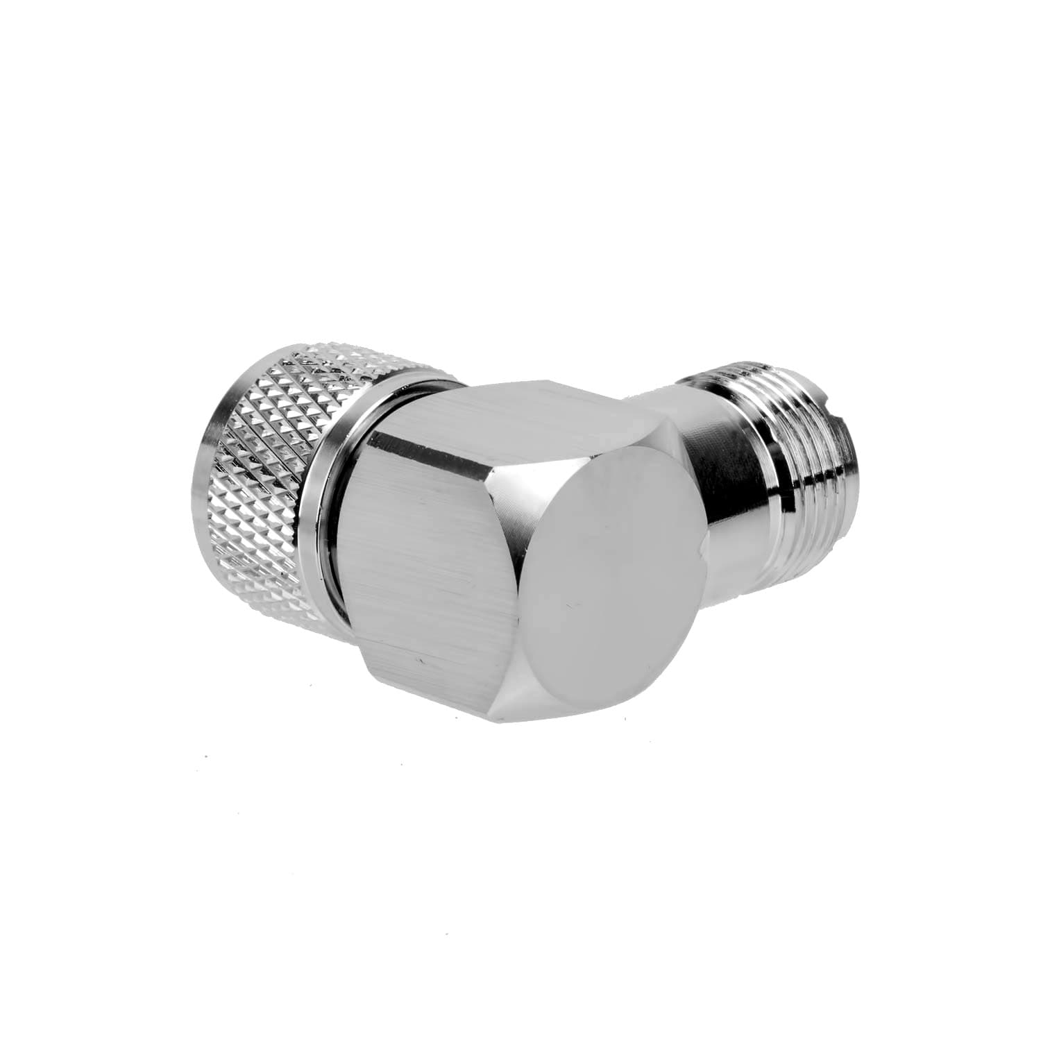 Przejściówka kątowa do gniazda UHF (do wtyków UC-1) PTFE/GOLD # KONEKTOR PRO #