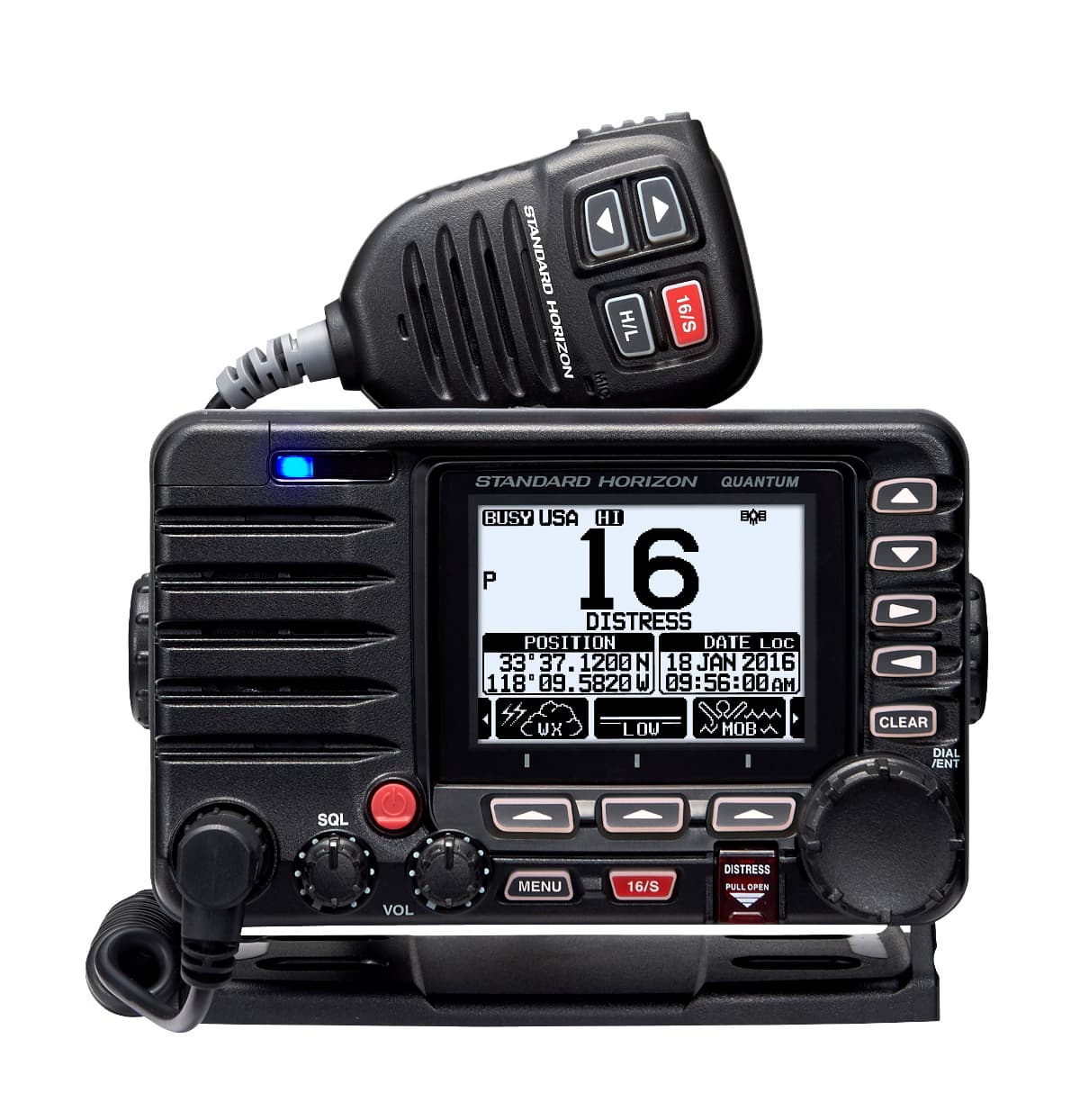 Standard Horizon GX-6000E Quantum radiotelefon morski moc 25W, DSC klasa D, GPS NMEA 2000, ATIS, AIS, IPX8 - np. do montażu w kokpit