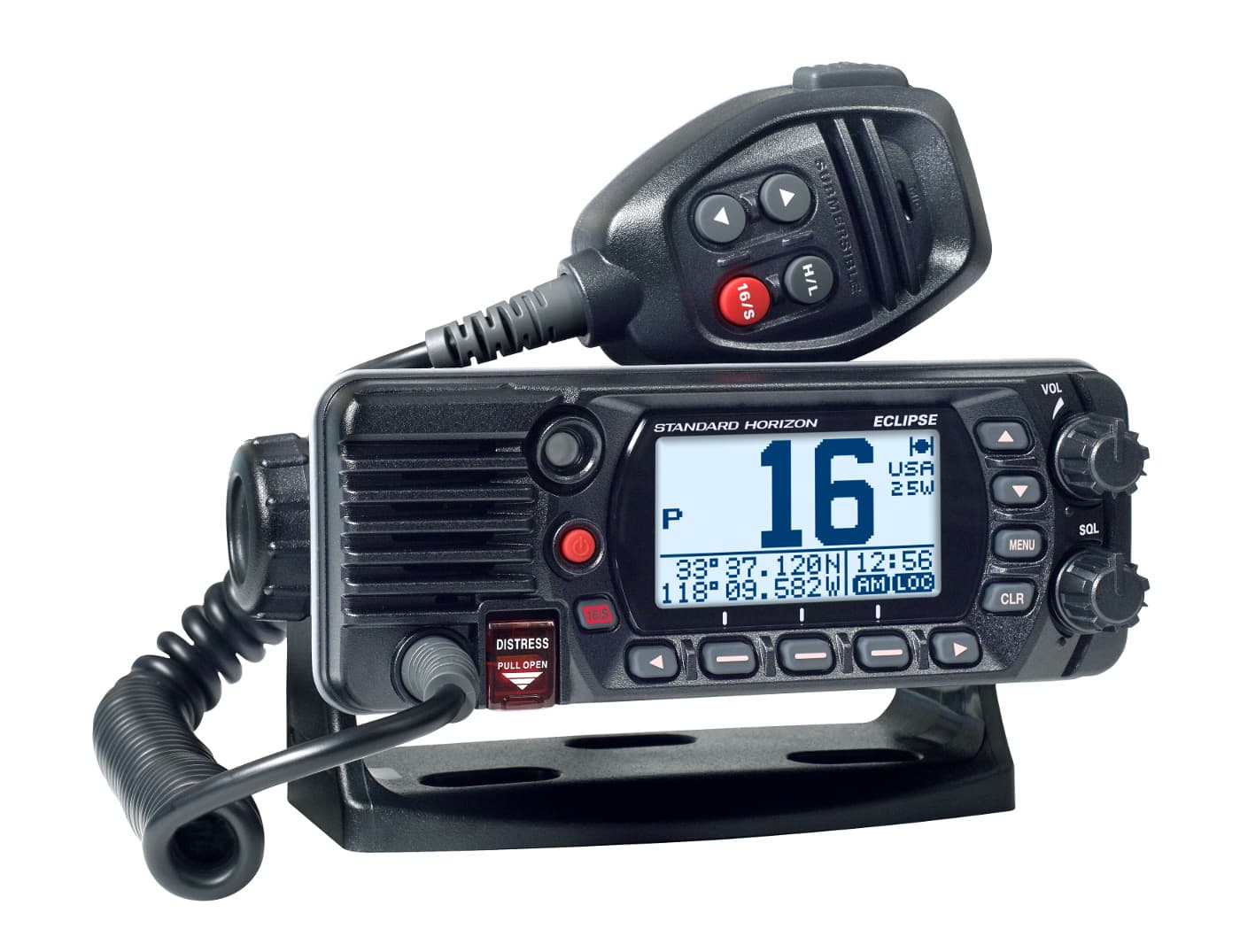 Standard Horizon GX-1400E Eclipse radiotelefon morski moc 25W, DSC klasa D, GPS, ATIS, IPX8 - np. do montażu w kokpit