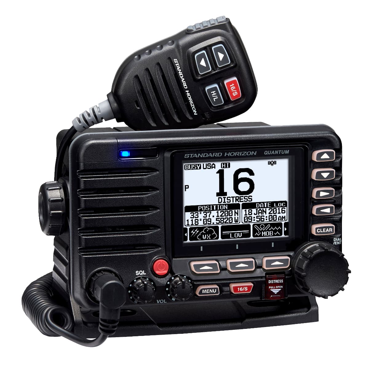 Standard Horizon GX-6000E Quantum radiotelefon morski moc 25W, DSC klasa D, GPS NMEA 2000, ATIS, AIS, IPX8 - np. do montażu w kokpit