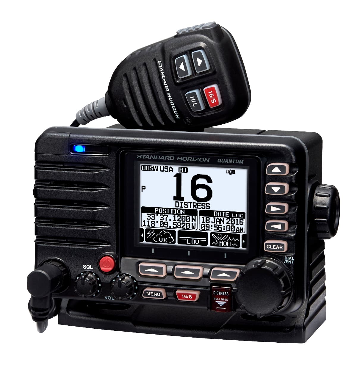 Standard Horizon GX-6000E Quantum radiotelefon morski moc 25W, DSC klasa D, GPS NMEA 2000, ATIS, AIS, IPX8 - np. do montażu w kokpit