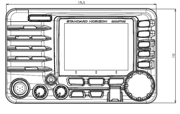 Standard Horizon GX-6000E Quantum radiotelefon morski moc 25W, DSC klasa D, GPS NMEA 2000, ATIS, AIS, IPX8 - np. do montażu w kokpit