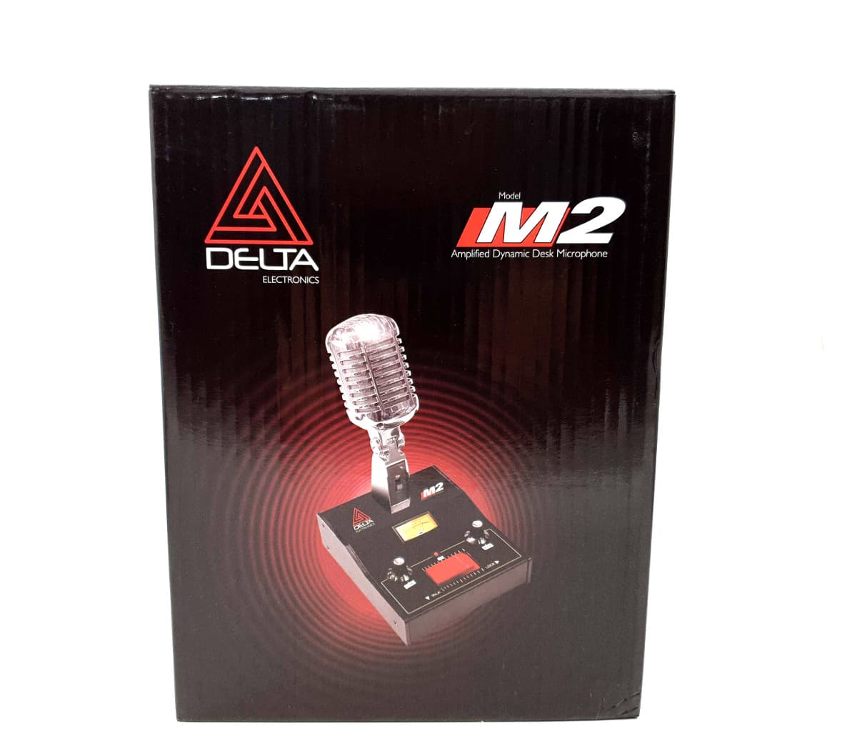 Delta M2 Chrome - mikrofon stołowy do CB radia - wzmocnienie, wskaźnik VU, regulacja tonów, wkładka dynamiczna