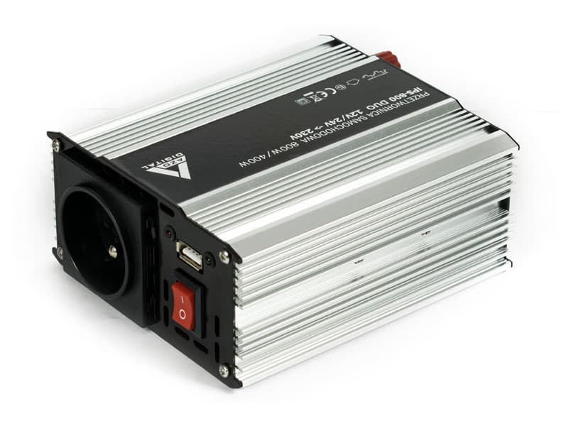 AZO IPS-800 DUO PRZETWORNICA NAPIĘCIA 12V-24V/230V 400/800W z miękkim startem - 3 lata gwarancji