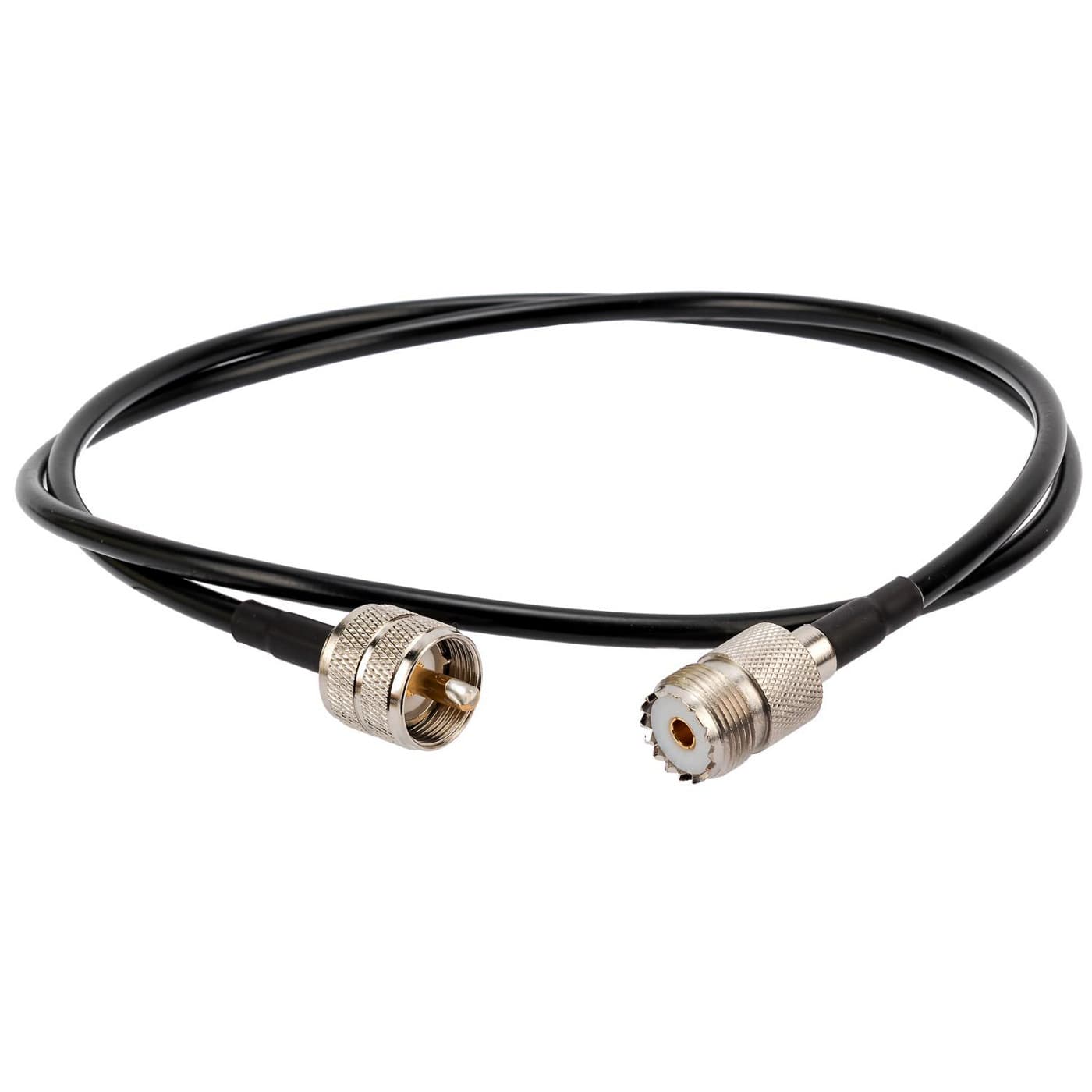 Przedłużacz kabla antenowego 100cm RG-58 do anteny CB - wtyk UC-1 / gniazdo SO-239 PTFE/Gold Radiora EXT-100-CB (przedłużka np. do anteny CB)