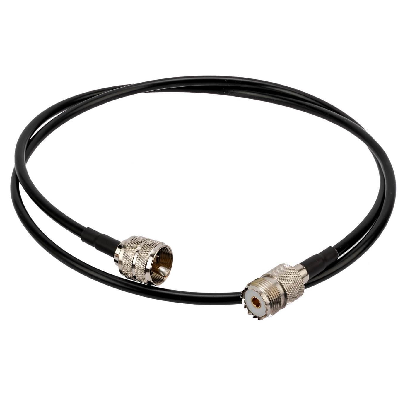 Przedłużacz kabla antenowego 100cm RG-58 do anteny CB - wtyk UC-1 / gniazdo SO-239 PTFE/Gold Radiora EXT-100-CB (przedłużka np. do anteny CB)