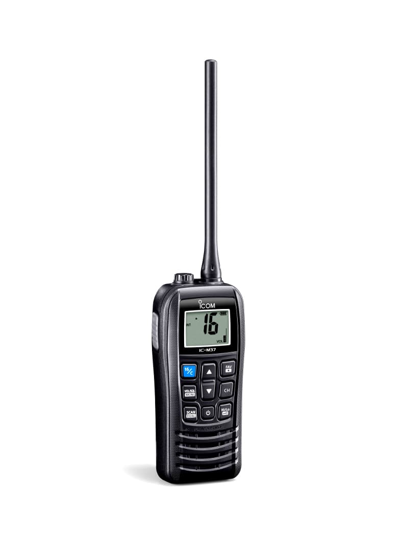 Icom IC-M37 ręczny radiotelefon morski / jachtowy WODOODPORNY IP57, pływający, dioda, moc 6W Made in Japan (następca IC-M35)