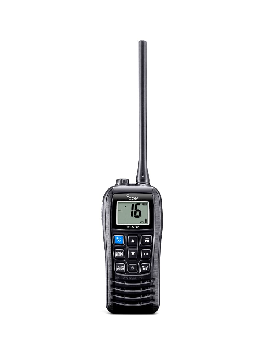 Icom IC-M37 ręczny radiotelefon morski / jachtowy WODOODPORNY IP57, pływający, dioda, moc 6W Made in Japan (następca IC-M35)