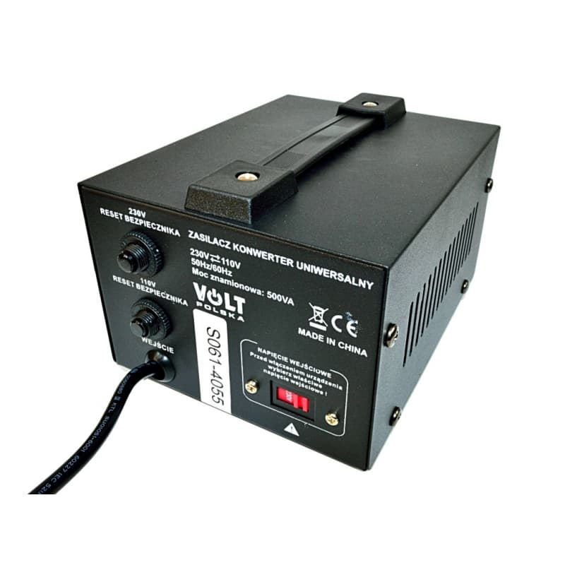 Konwerter napięcia VP-500 230V/110V 500VA np. do urządzeń z USA, Kanady, Japonii