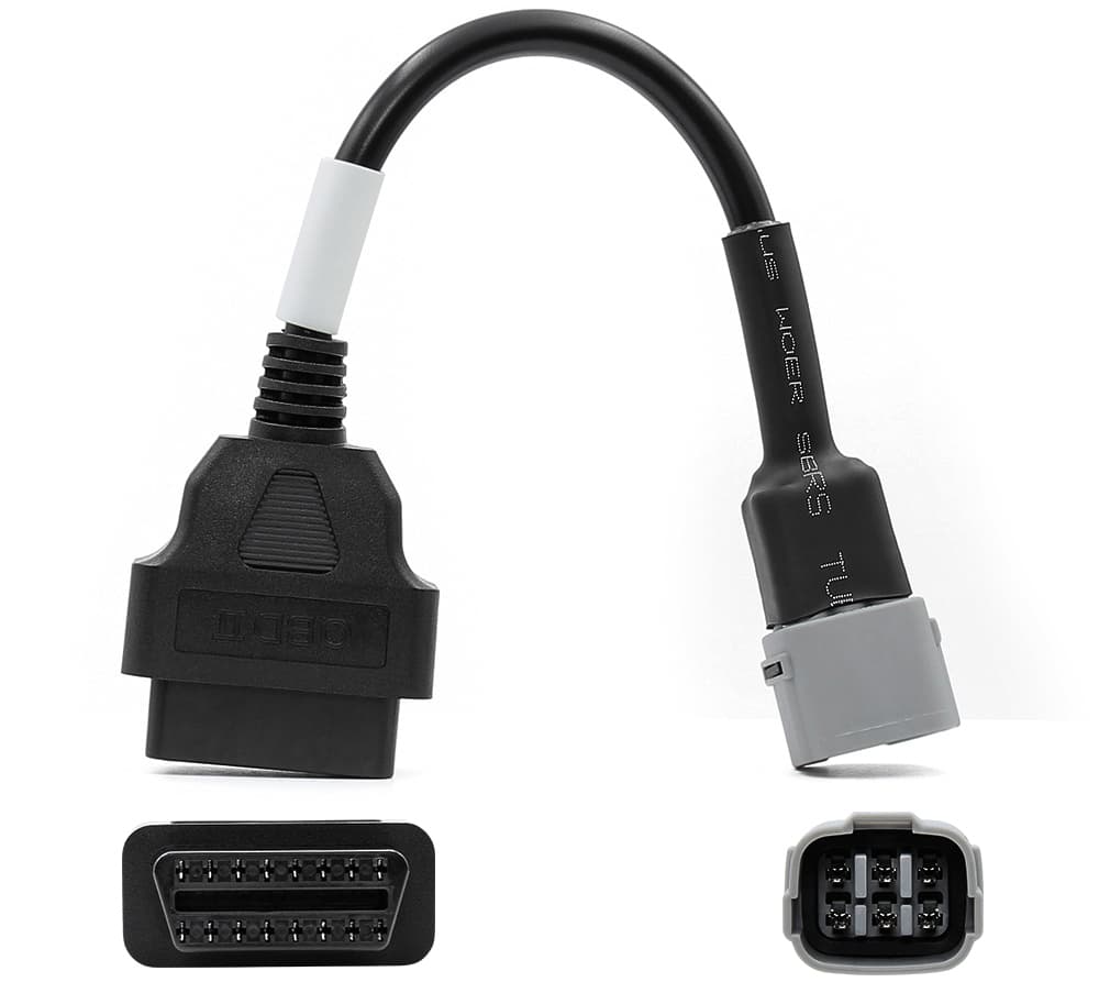 Kabel adapter do motocykli Suzuki 6-pin / OBD-2 - przejściówka do interfejsów diagnostycznych