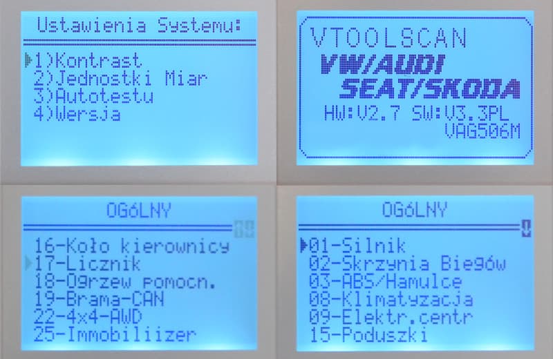 MINI VAG 505A POLSKIE MENU skaner diagnostyczny OBD-II do Volkswagen Audi Seat Skoda - odczyt/kasowanie błędów, zaciski hamulcowe, adaptacje - Łódź, Zbąszyńska 2