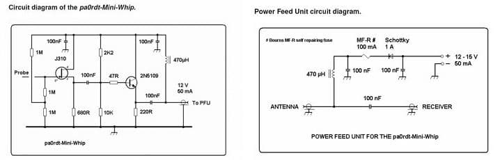 Antena aktywna KF Mini Whip odbiór 10kHz-30MHz - zestaw DIY - np. do SDR, odbiornik globalny, skaner odbiornik