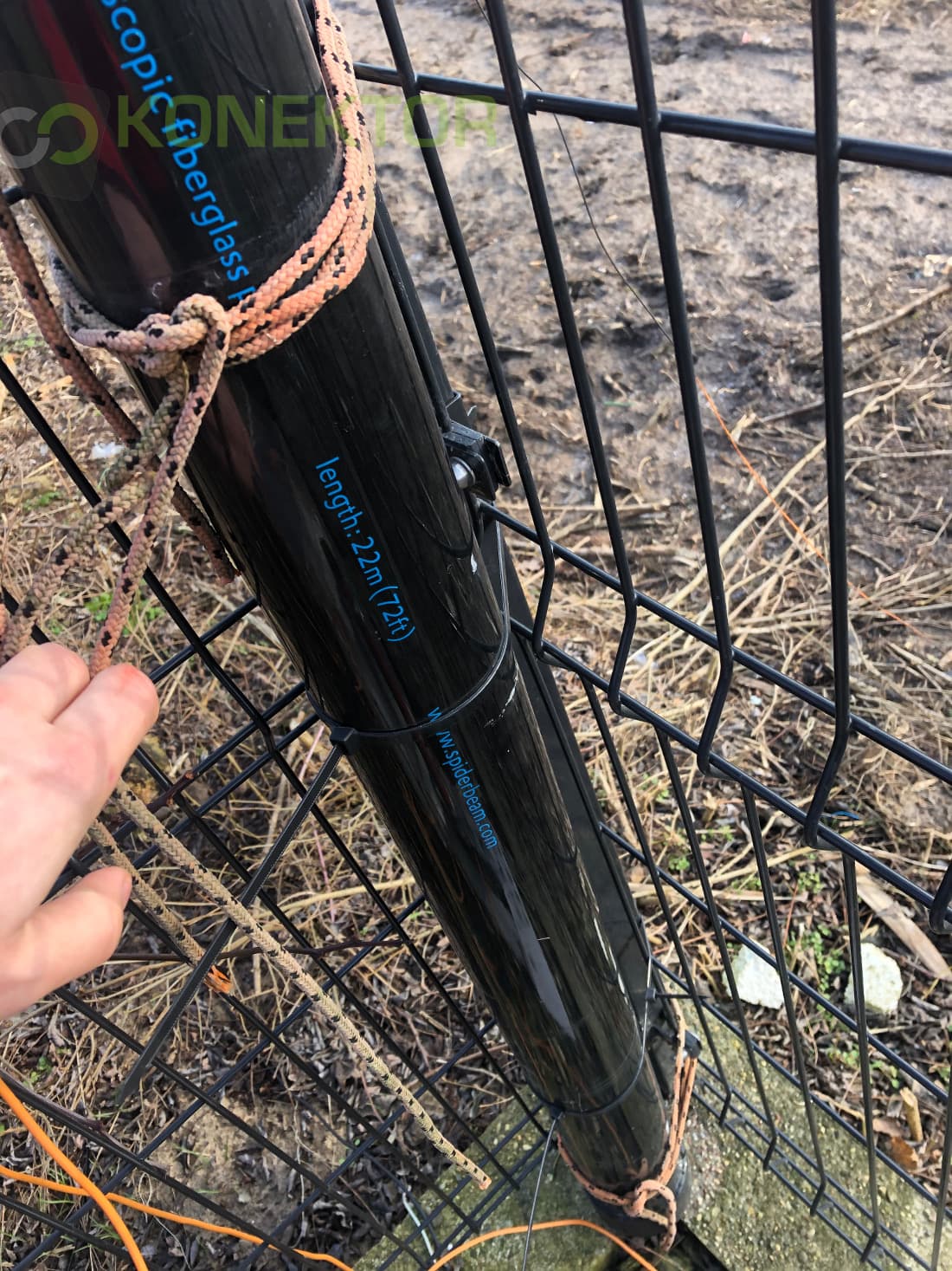Maszt teleskopowy 22m Spiderbeam Fiberglass fi 95/4mm