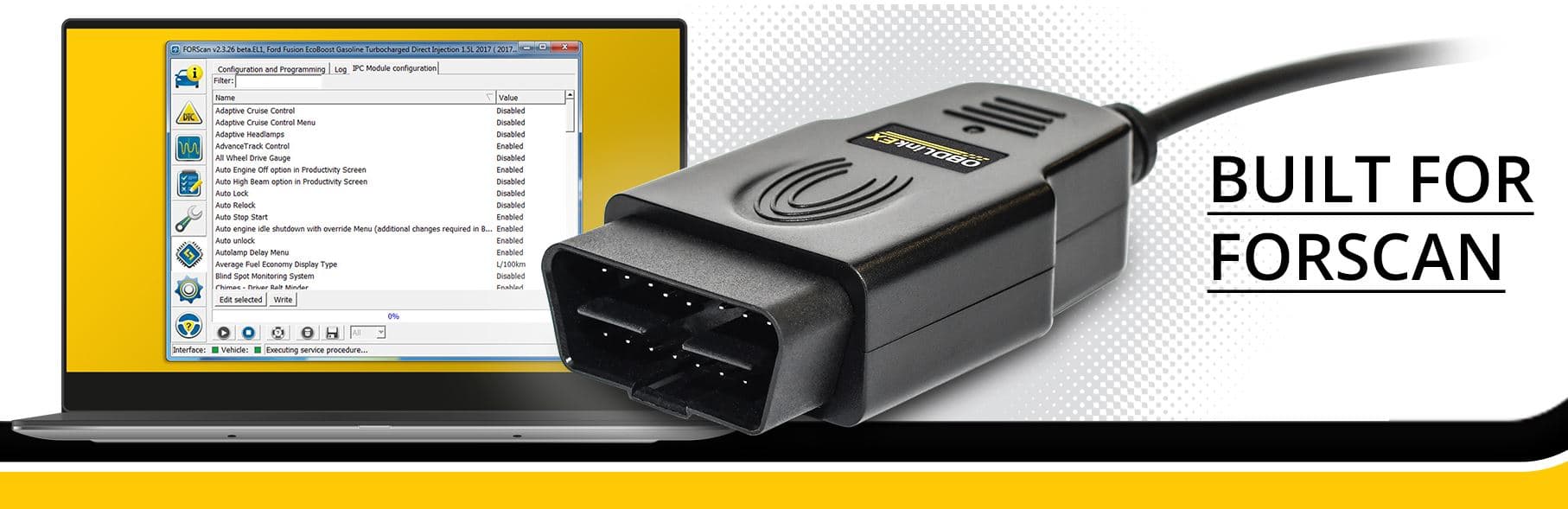 OBDLink EX USB najlepszy interfejs diagnostyczny OBD-2 do FORScan Windows / Android - diagnostyka Ford, Mazda, Mercury, Lincoln (także Renolink Renault, Dacia)