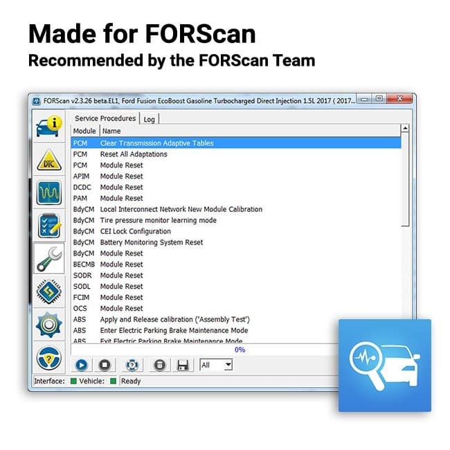 OBDLink EX USB najlepszy interfejs diagnostyczny OBD-2 do FORScan Windows / Android - diagnostyka Ford, Mazda, Mercury, Lincoln (także Renolink Renault, Dacia)