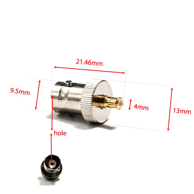 Adapter przejściówka BNC-F/MCX-M (gniazdo BNC - wtyk MCX) np. do tunerów RTL2832U DVBT