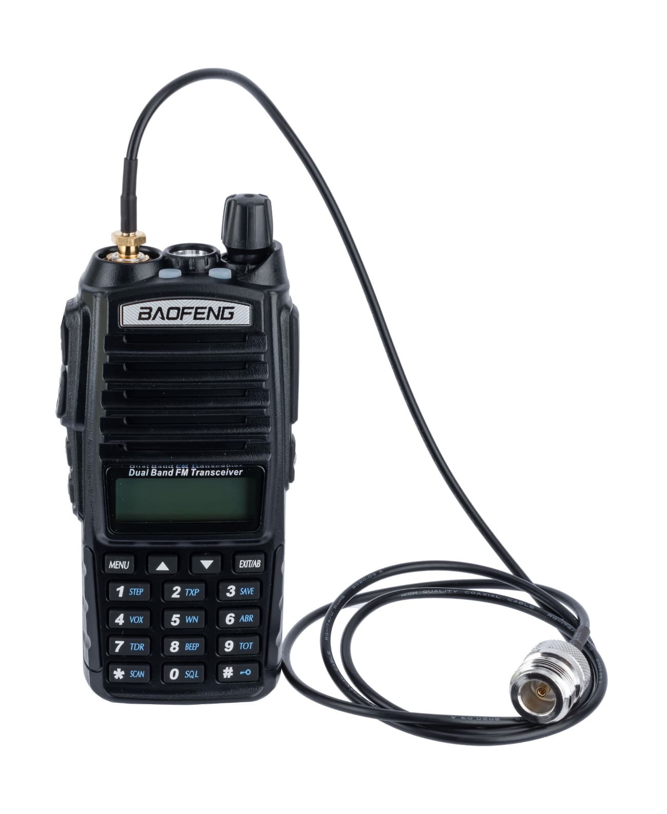 Adapter na kablu 100cm przejściówka SMA-F (żeńskie) / N (żeńskie) do wtyku N np. do Baofeng UV-5R, UV-82 - RADIORA PTFE/Gold