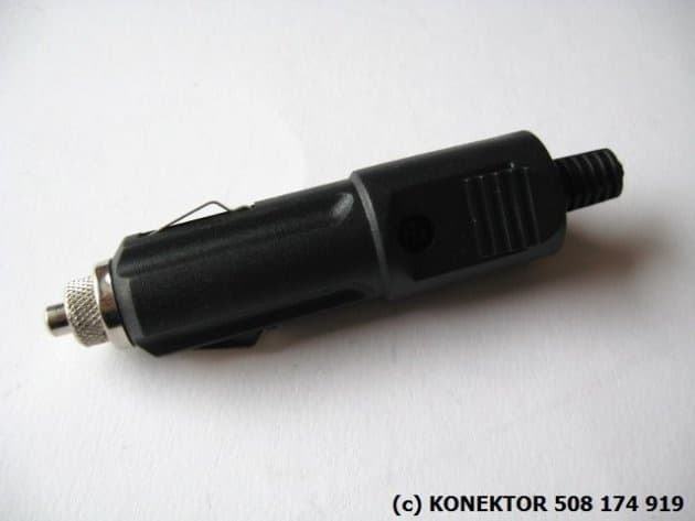 Kabel zasilający 3-pin Midland + zalutowany wtyk do gniazda zapalniczki