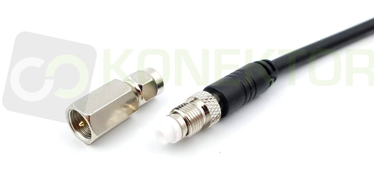 Adapter przejściówka SMA / FME (wtyk SMA męskie / wtyk FME)