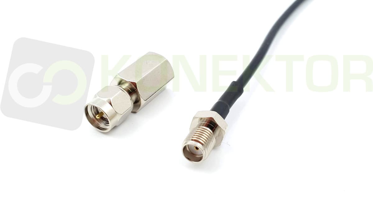 Adapter przejściówka SMA / FME (wtyk SMA męskie / wtyk FME)
