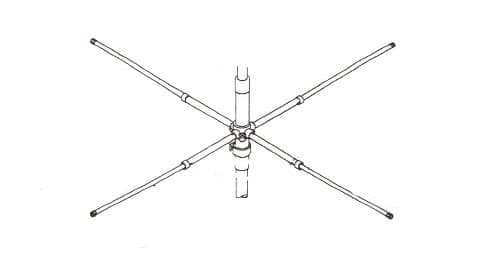 MACO GPRK BOOMER - zestaw aluminiowych przeciwwag do anten fiberglass np. Solarcon A-99, IMAX 2000 +3dB