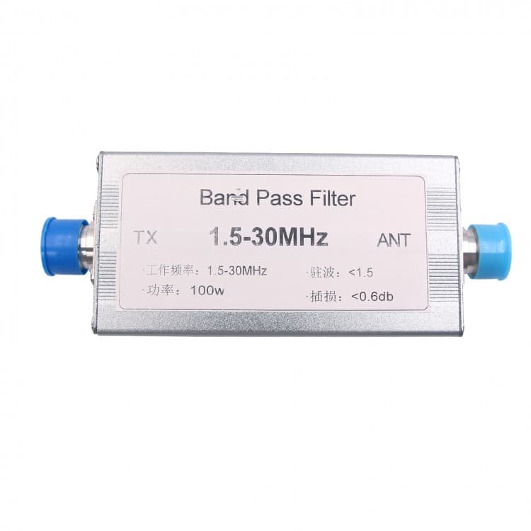 Filtr pasmowy BPF pasma KF 1.5-30MHz do radiostacji, skanerów, odbiorników SDR - poprawa odbioru, mniejsze zakłócenia