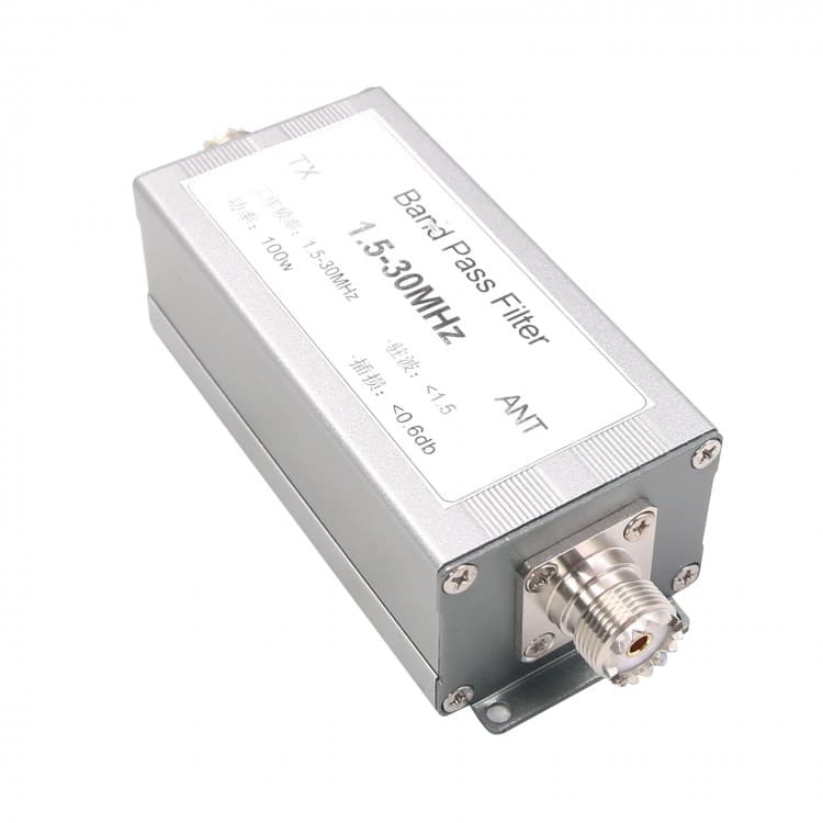 Filtr pasmowy BPF pasma KF 1.5-30MHz do radiostacji, skanerów, odbiorników SDR - poprawa odbioru, mniejsze zakłócenia