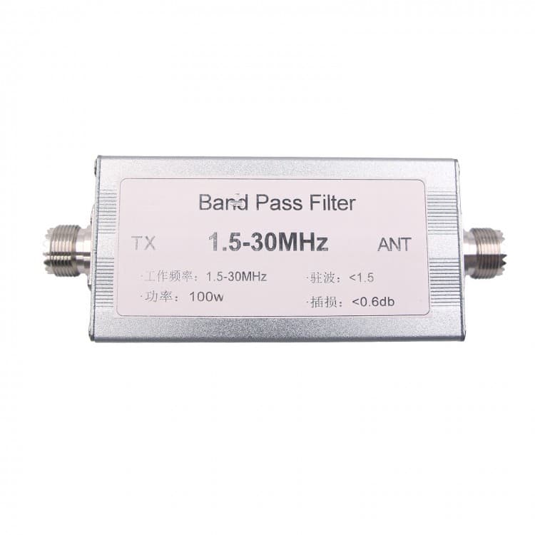 Filtr pasmowy BPF pasma KF 1.5-30MHz do radiostacji, skanerów, odbiorników SDR - poprawa odbioru, mniejsze zakłócenia