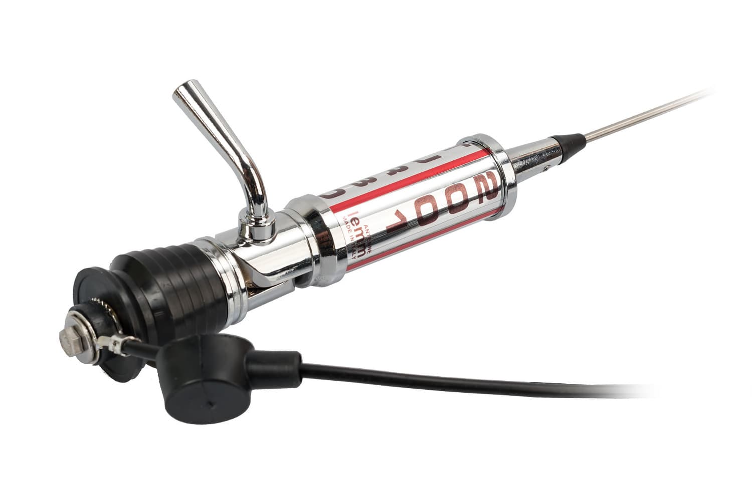 LEMM AT-2001 TURBO SILVER Antena CB montażowa 200 cm kabel 4m (Lemm AT2001 Turbo)