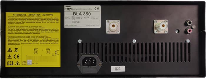 RM BLA 350 PLUS wzmacniacz mocy HF 300W, wbudowany zasilacz, chłodzenie, 6 filtrów dolnoprzepustowych, wyświetlacz LCD