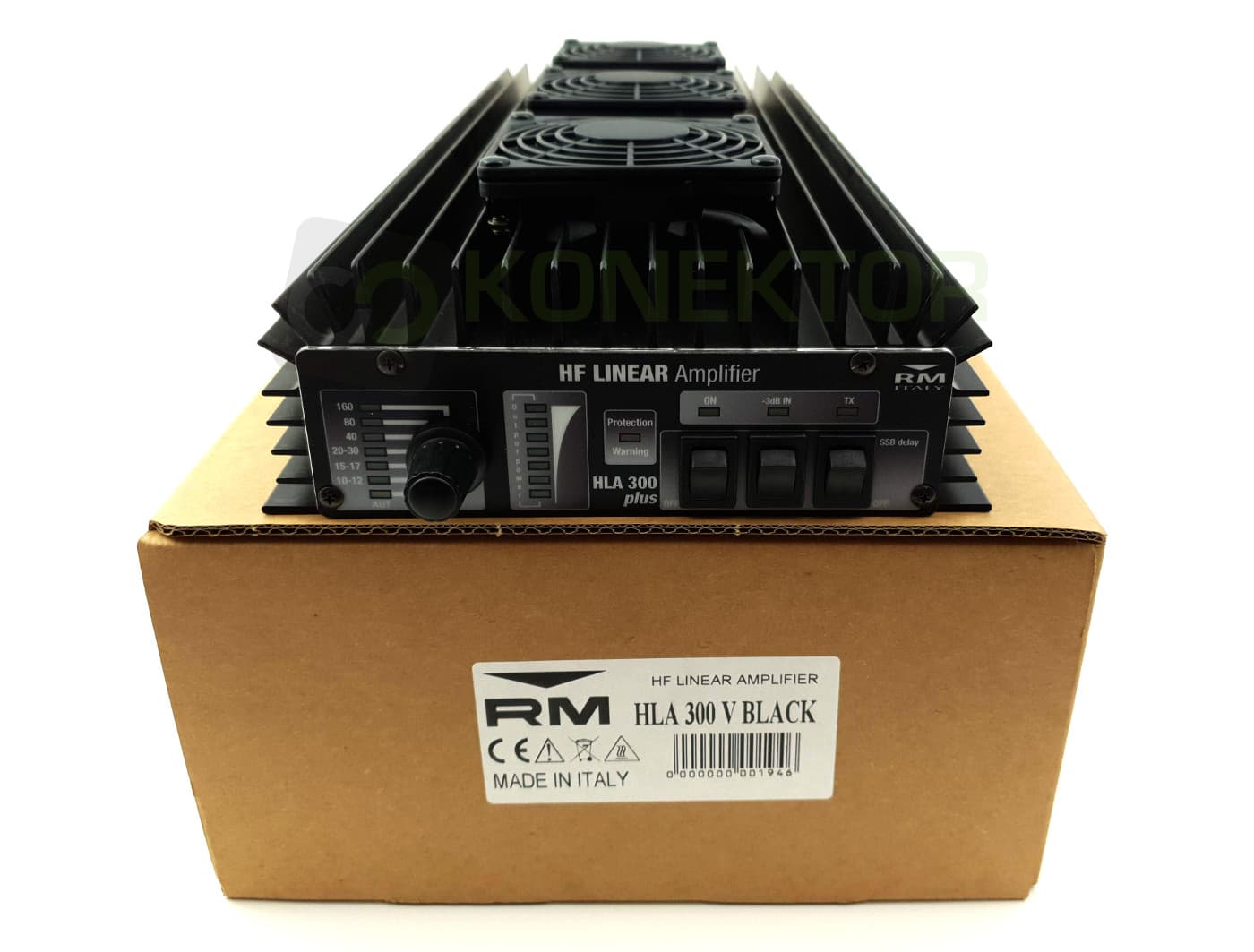 RM HLA 300V BLACK wzmacniacz mocy HF 300W/550W, 6 filtrów dolnoprzepustowych, aktywne chłodzenie