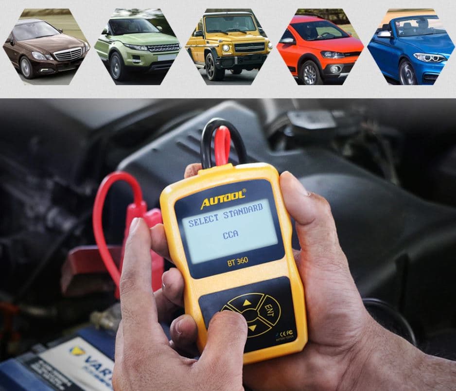 Tester akumulatora / baterii 12V AUTOOL BT-360 - test ładowania, pod obciążeniem, żywotności itd. POLSKIE MENU