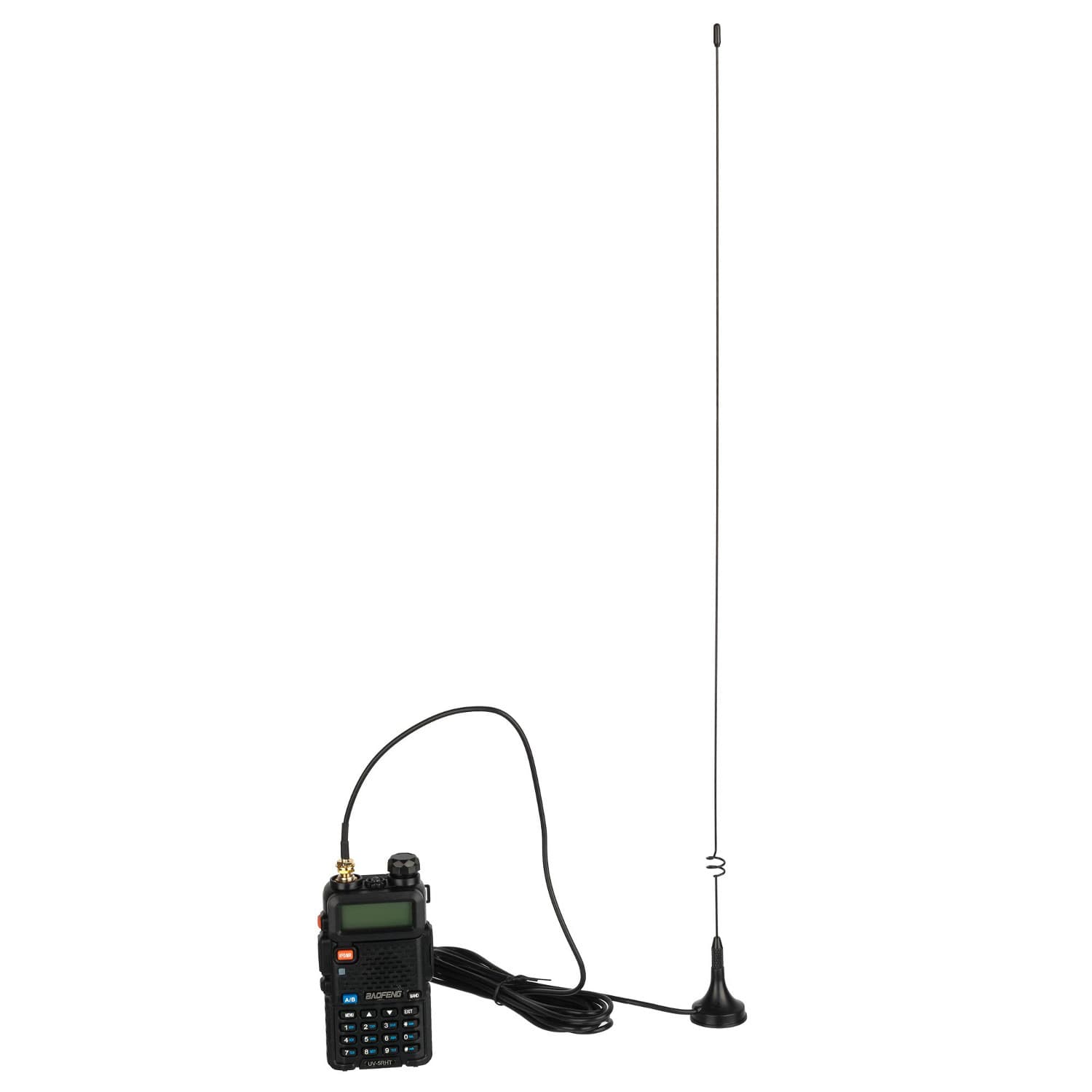 RADIORA UT-108 SMA-F 50cm dyskretna antena samochodowa do krótkofalówek VHF/UHF, skanerów, SDR np. Baofeng UV-5R, UV-82, Yaesu FT-4XE