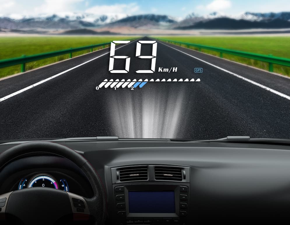 Wyświetlacz Head-Up Display M7 projektor HUD 3.5" do Twojego auta - OBD-2 + GPS