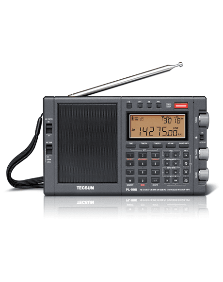 TECSUN PL-990x zaawansowany odbiornik globalny z bluetooth, SSB, DSP # ŚWIETNY DŹWIĘK # FM Stereo/MW/LW/SW odsłuch KF CB - pełna polska instrukcja obsługi