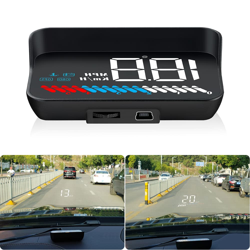 Wyświetlacz Head-Up Display M7 projektor HUD 3.5" do Twojego auta - OBD-2 + GPS