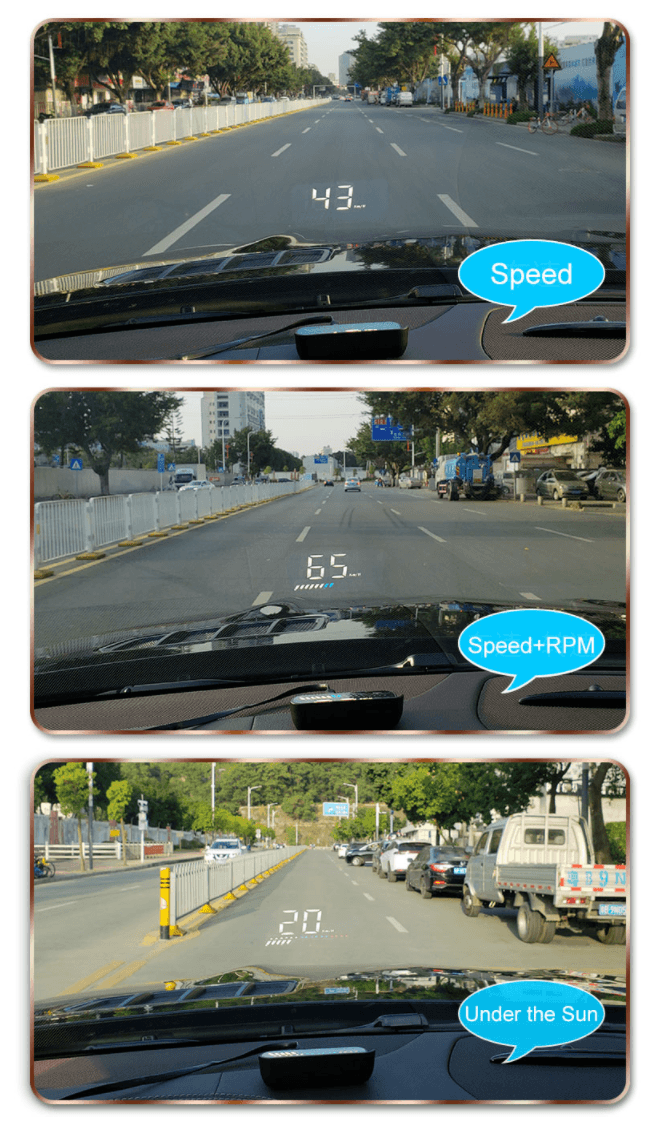 Wyświetlacz Head-Up Display M7 projektor HUD 3.5" do Twojego auta - OBD-2 + GPS