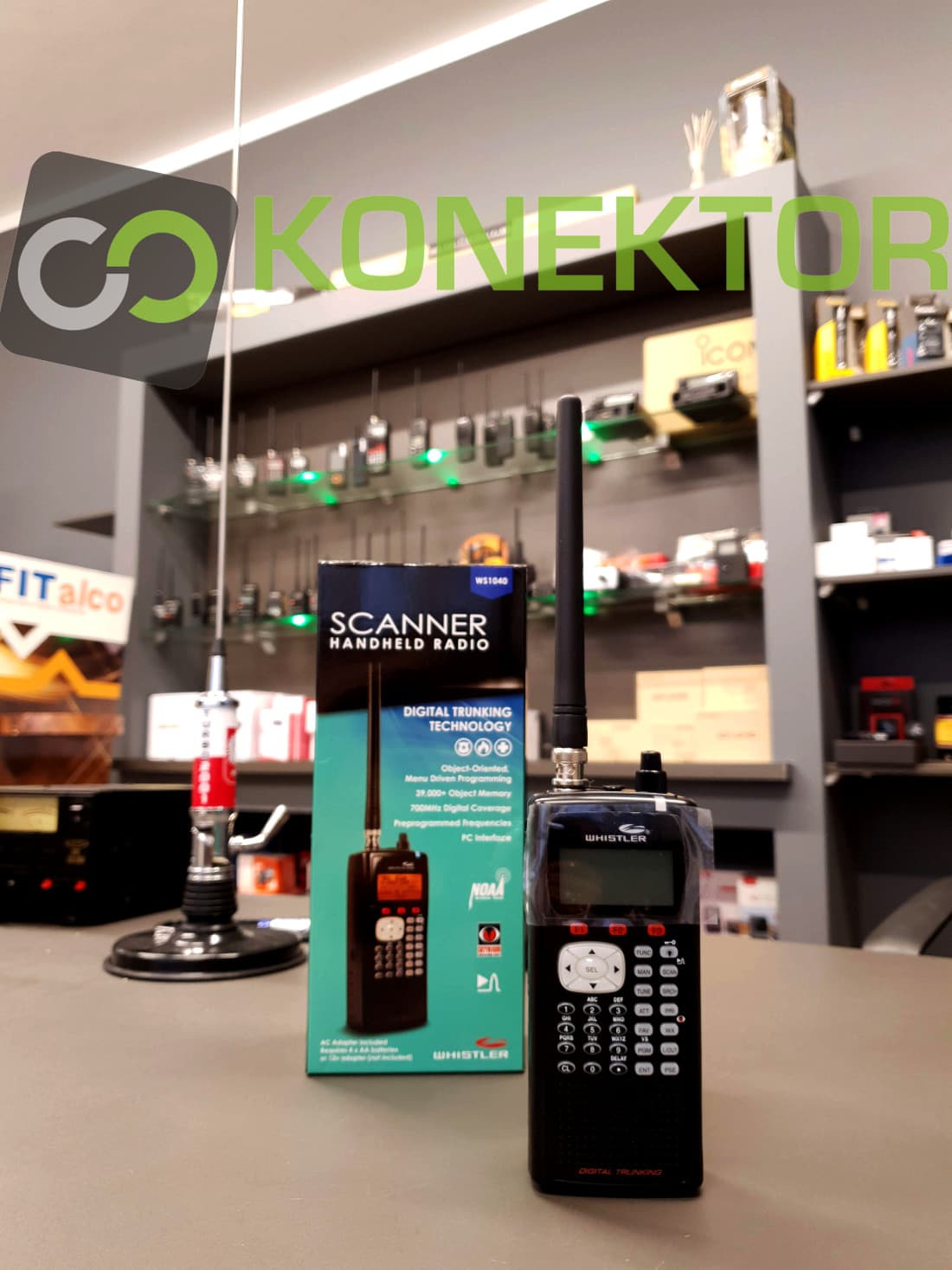 Skaner radiowy WHISTLER WS1040 ręczny cyfrowy odbiornik szerokopasmowy 25-1300MHz MOTOTRBO DMR EDACS