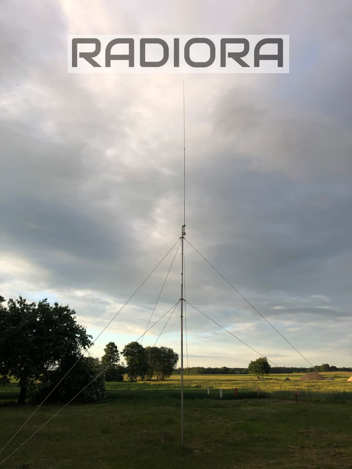 RADIORA GP-2040 aluminiowa antena KF 40m/20m 150W - długość 600cm - antena pionowa typu GP (3.5-52MHz z ATU)