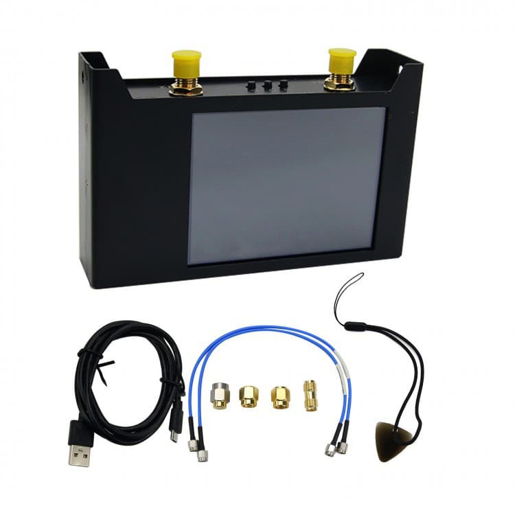 SAA2 NanoVNA analizator antenowy 50kHz - 3GHz (HF, VHF, UHF, LTE, WIFI 2.4GHz), dotykowy wyświetlacz 2.8", metalowa obudowa, etui