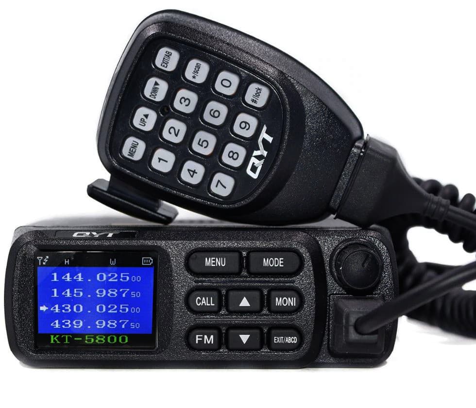 QYT KT-5800 EXPORT z QUAD WATCH 136-174/400-480MHz mini radiotelefon przewoźny VHF/UHF - moc 25W, zasilanie 12/24V