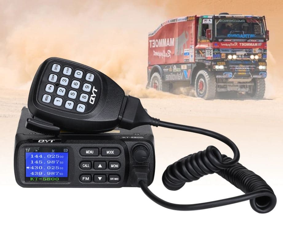 QYT KT-5800 EXPORT z QUAD WATCH 136-174/400-480MHz mini radiotelefon przewoźny VHF/UHF - moc 25W, zasilanie 12/24V