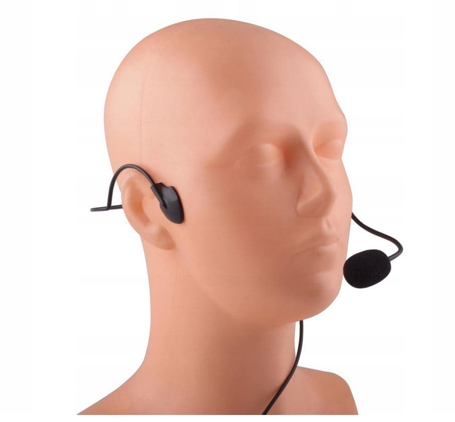 Ultralekki zestaw słuchawkowy, pałąk, PTT na palec, wtyk 2-pin Baofeng Kenwood Wouxun - np. do nauki jazdy, dla operatora maszyn, ASG