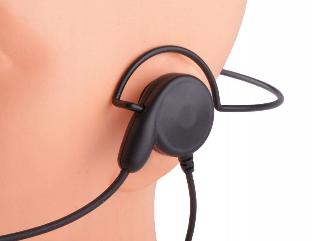 Ultralekki zestaw słuchawkowy, pałąk, PTT na palec, wtyk 2-pin Baofeng Kenwood Wouxun - np. do nauki jazdy, dla operatora maszyn, ASG