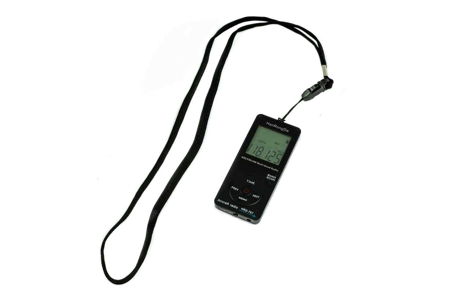 HRD-767 ultrakompaktowy odbiornik przenośny skaner AM/FM/AIR (rozgłośnie radiowe i lotnictwo)